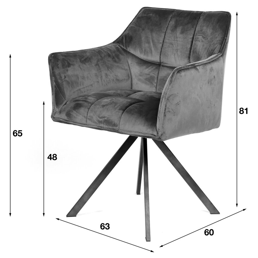 Raster Zand Bouclé Draaistoel Raster Zand Bouclé Draaistoel