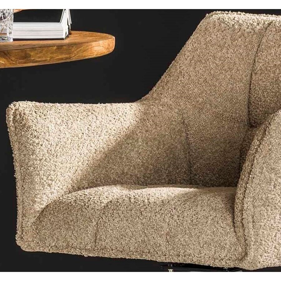 Raster Zand Bouclé Draaistoel Raster Zand Bouclé Draaistoel