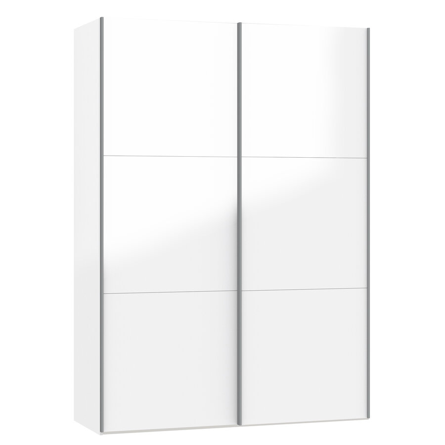 Hoogglans Wit 152 cm Schuifdeurkast