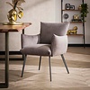 Lobby Antraciet Velvet Eetkamerfauteuil