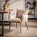 Lobby Champagne Velvet Eetkamerfauteuil