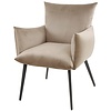 Lobby Champagne Velvet Eetkamerfauteuil