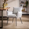 Lobby Zilver Velvet Eetkamerfauteuil