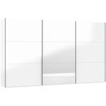 Jutzler Hoogglans Wit/Spiegel 379 cm Schuifdeurkast Jutzler Hoogglans Wit/Spiegel 379 cm Schuifdeurkast