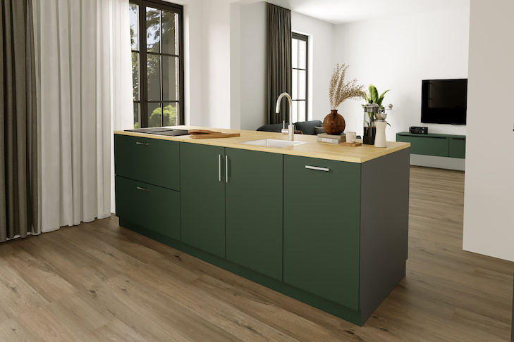 artego-design-turin-mint-eiland-keuken-groen-schuin