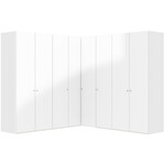 Jutzler Hoogglans Wit 90° Hoek Kledingkast 8 Deuren Jutzler Hoogglans Wit 90° Hoek Kledingkast 8 Deuren