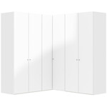 Jutzler Hoogglans Wit 90° Hoek Kledingkast 6 Deuren
