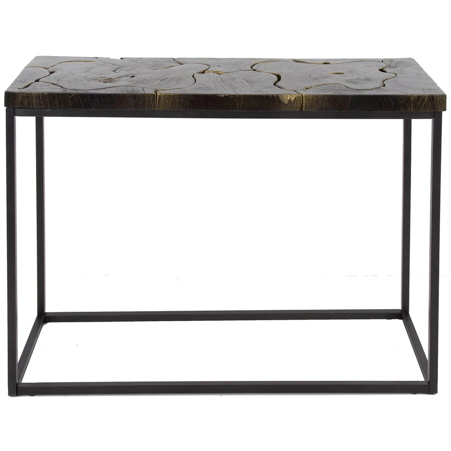 Peri Teakhout Sidetable Zwart / Goud Peri Teakhout Sidetable Zwart / Goud