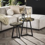 Davidi Design Peri Teakhout Salontafel Set Zwart/Goud Davidi Design Peri Teakhout Salontafel Set Zwart/Goud