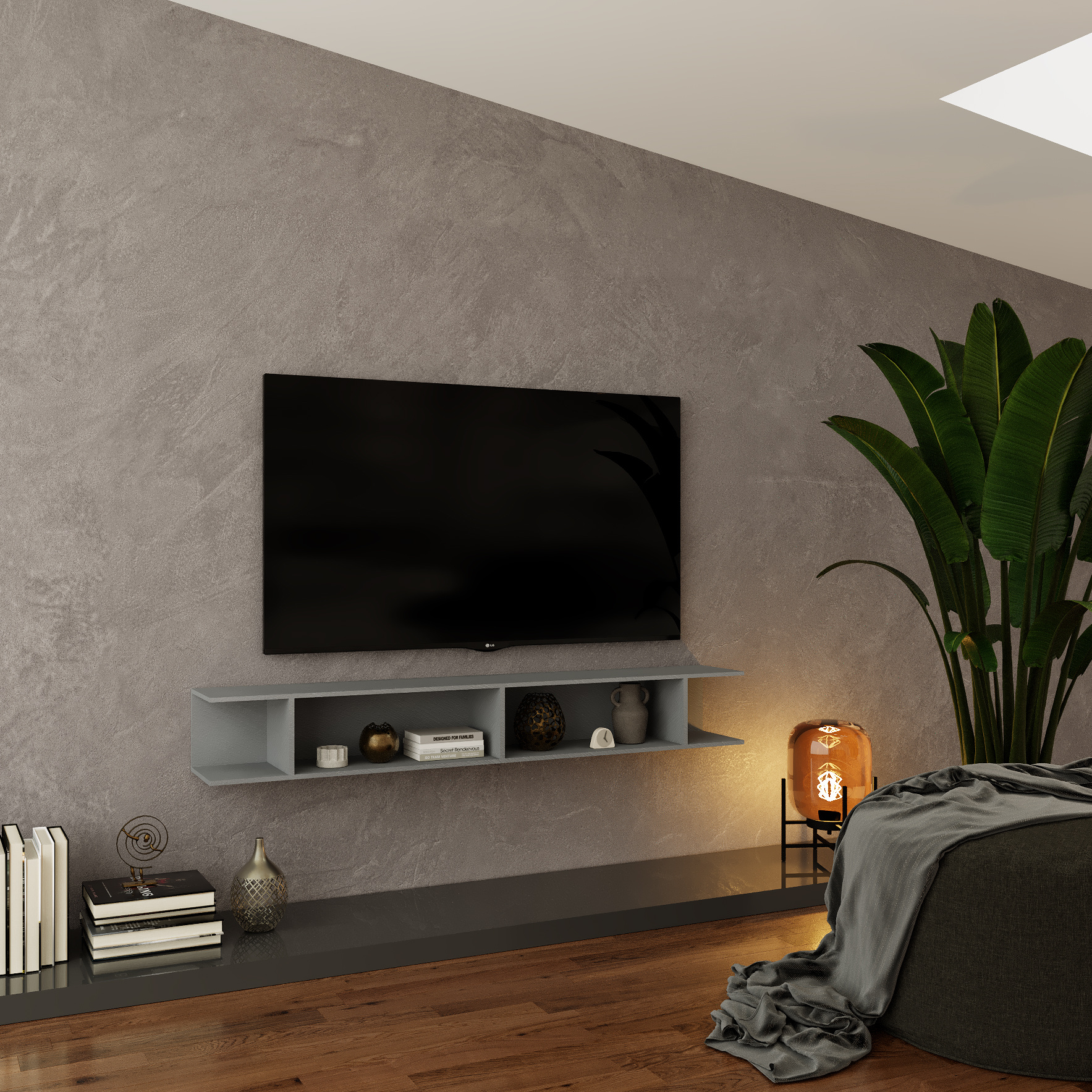 Benvenuto Design Infinity 2.0 Horizontaal Wandschap Ardesia