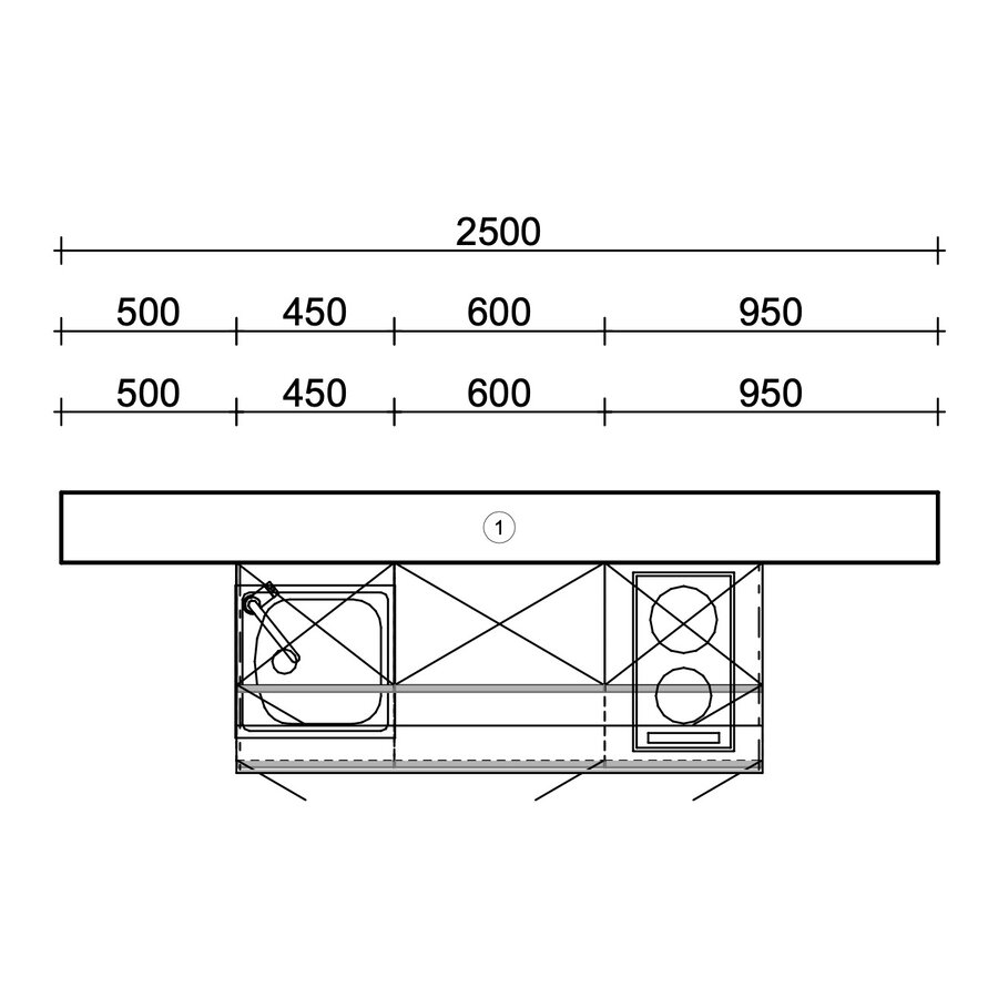 Eco Kaneel Rechte Keuken Hoogglans Alpine Wit