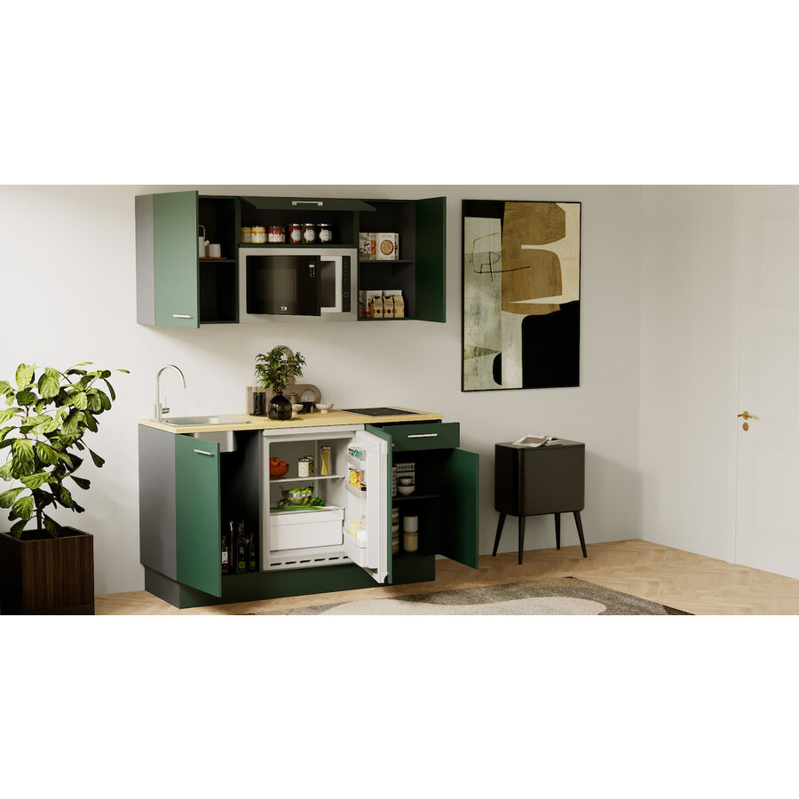 Soft Pro Kaneel Rechte Keuken Groen