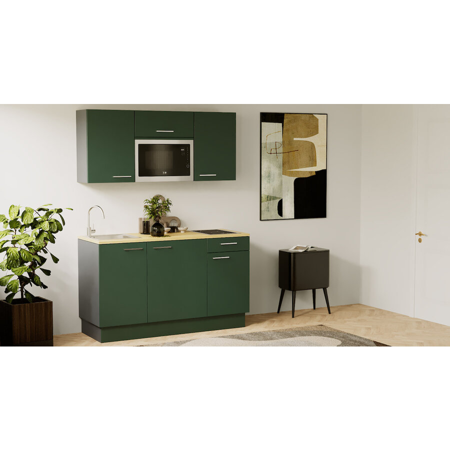 Soft Pro Kaneel Rechte Keuken Groen