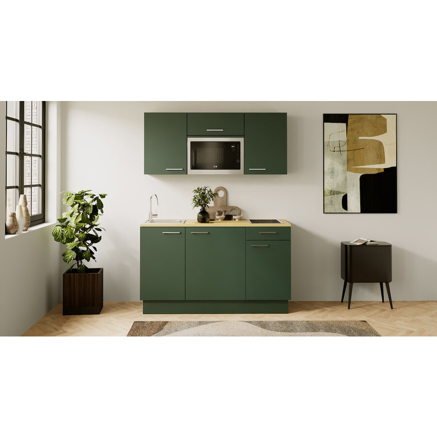 Soft Pro Kaneel Rechte Keuken Groen