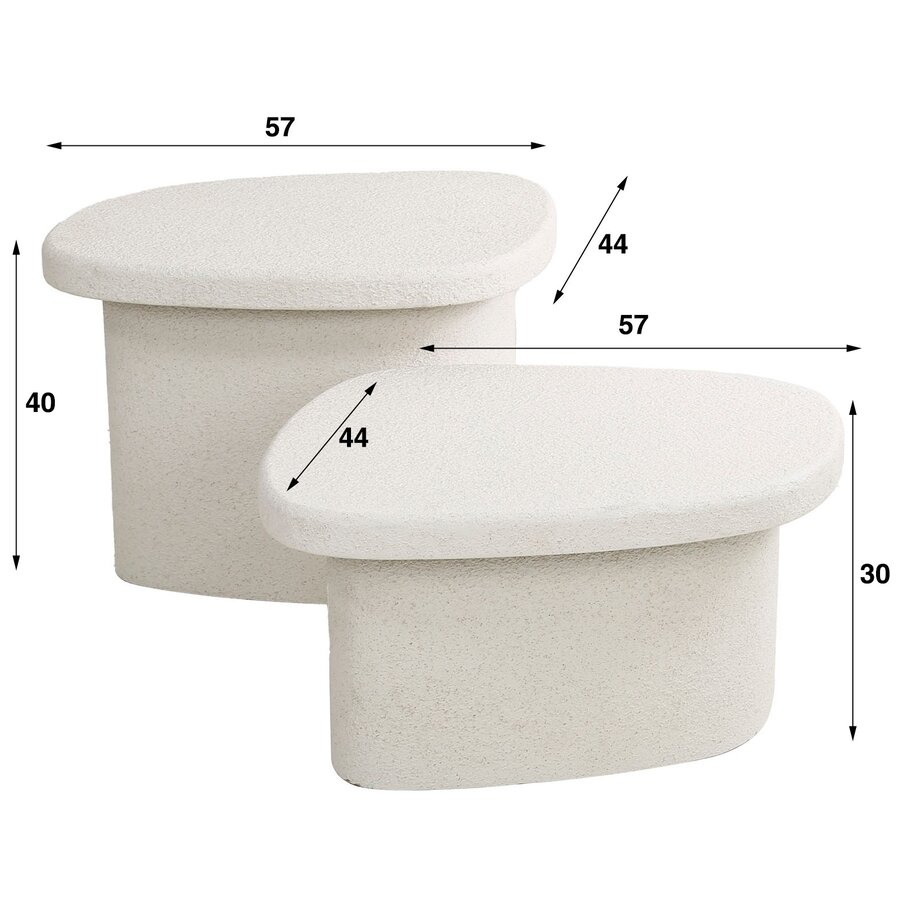 Stone Organic Salontafel Set Stone Organic Salontafel Set