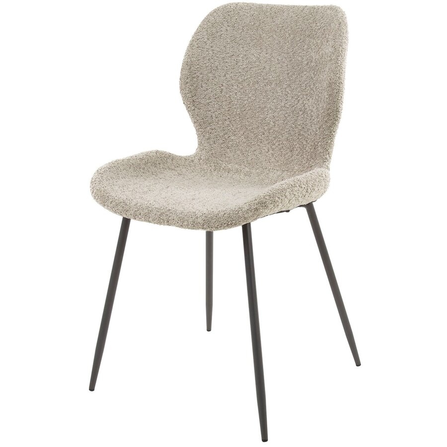 Ela Zand Bouclé Eetkamerstoel Ela Zand Bouclé Eetkamerstoel