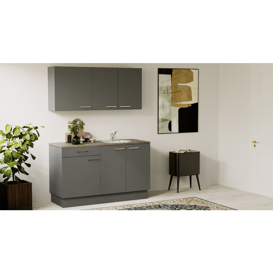 Turin Nigella Rechte Keuken Grafiet