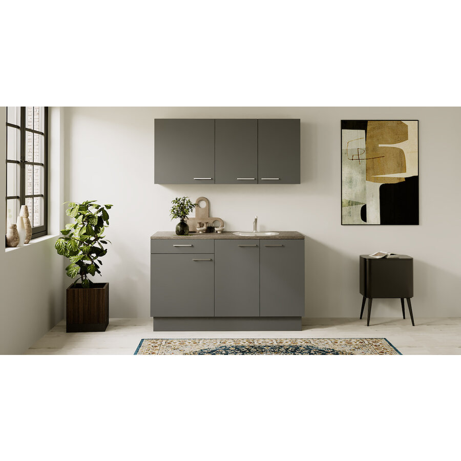 Turin Nigella Rechte Keuken Grafiet