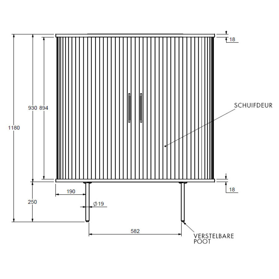 Nola Opbergkast Zwart Nola Opbergkast Zwart