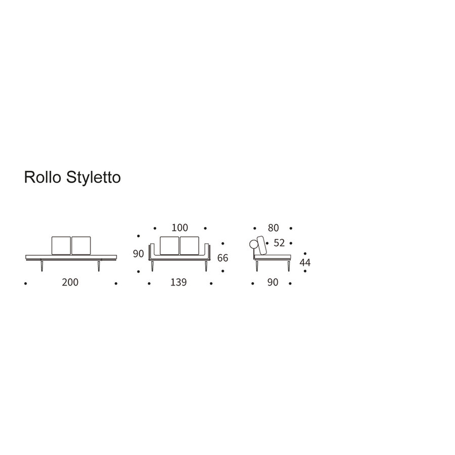 Rollo Styletto Slaapbank Natural Rollo Styletto Slaapbank Natural