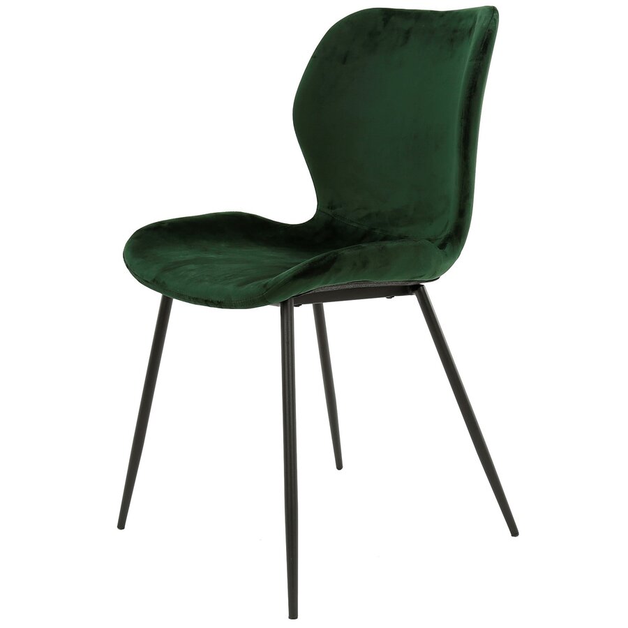 Ela Groen Velvet Eetkamerstoel Ela Groen Velvet Eetkamerstoel