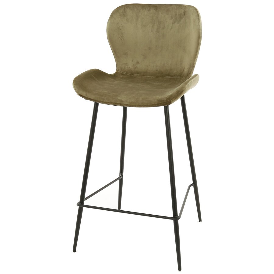 Ela Champagne Velvet Barstoel Ela Champagne Velvet Barstoel