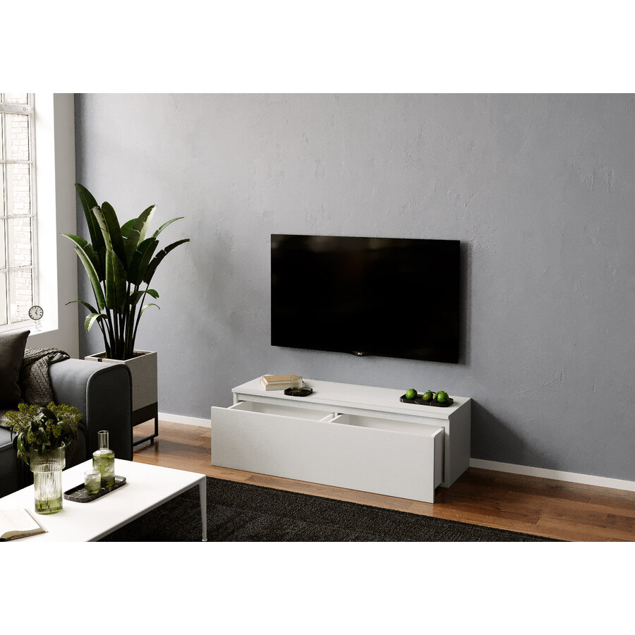 Ezra 138 cm TV Meubel Gesso Grijs Ezra 138 cm TV Meubel Gesso Grijs