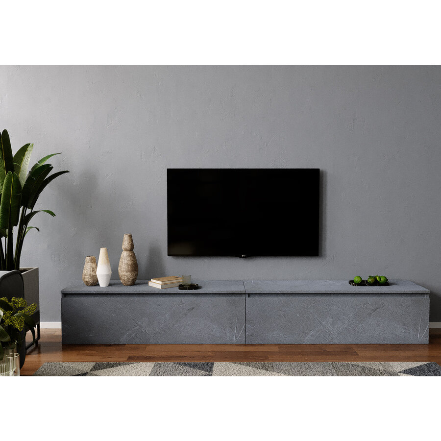 Ezra 276 cm TV Meubel Piombo Ezra 276 cm TV Meubel Piombo