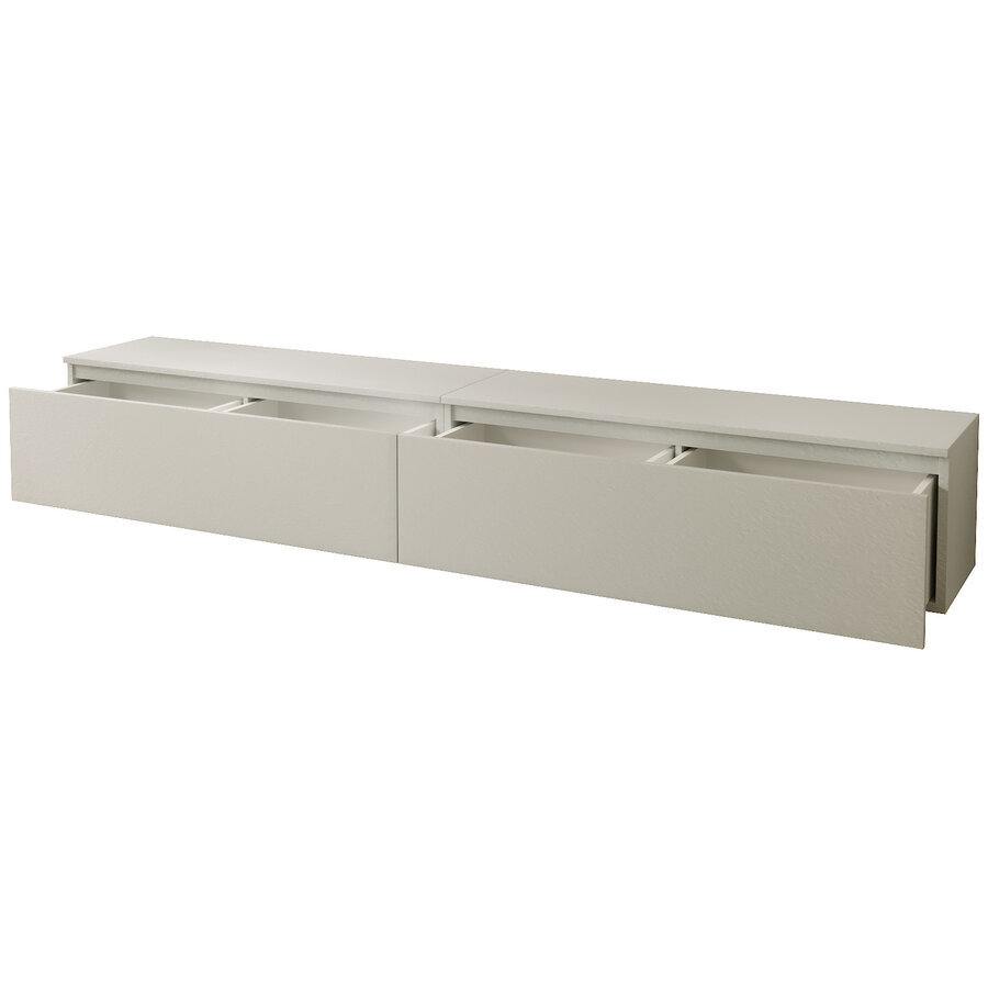 Ezra 276 cm TV Meubel Gesso Grijs