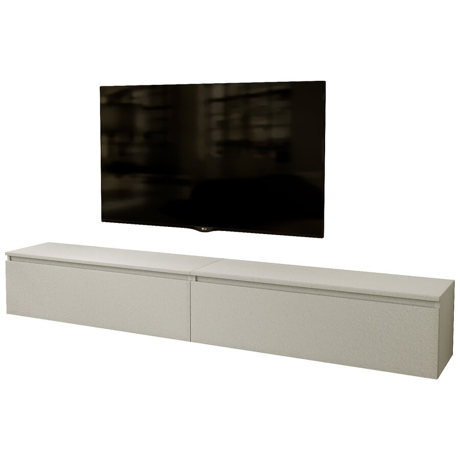 Ezra 276 cm TV Meubel Gesso Grijs