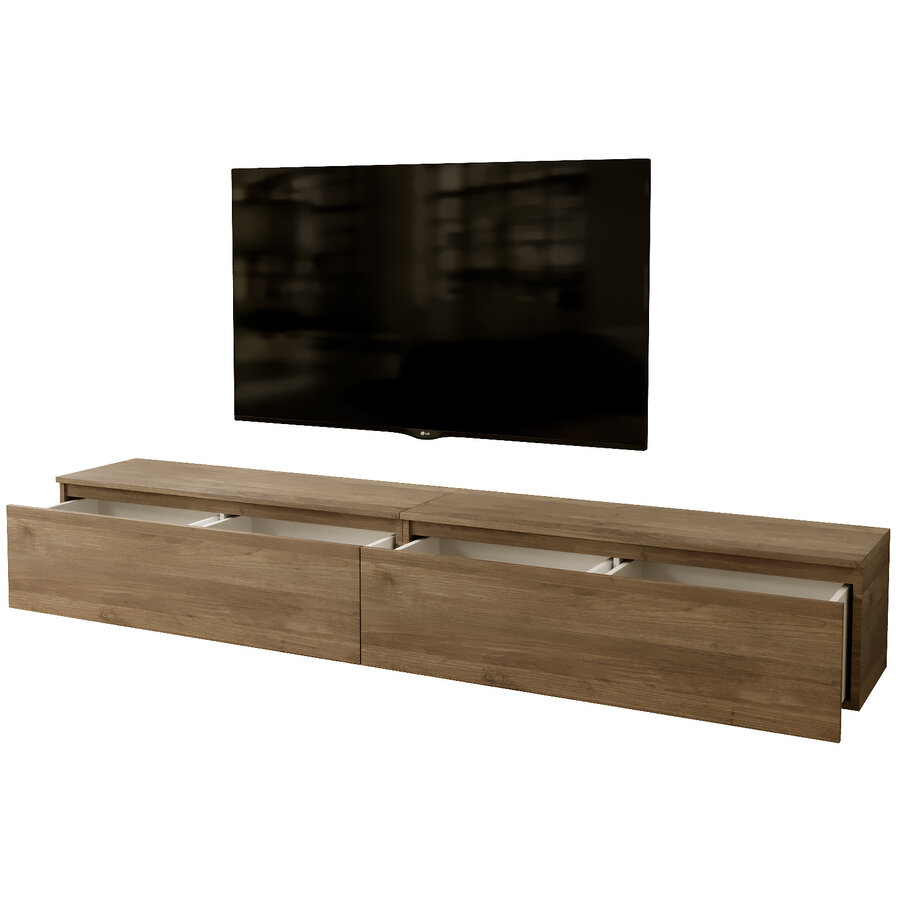 Ezra 276 cm TV Meubel Mercure Eiken Ezra 276 cm TV Meubel Mercure Eiken