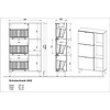 Tirana Wit / Eiken Schoenenkast 3-Kleppen en 3-Planken