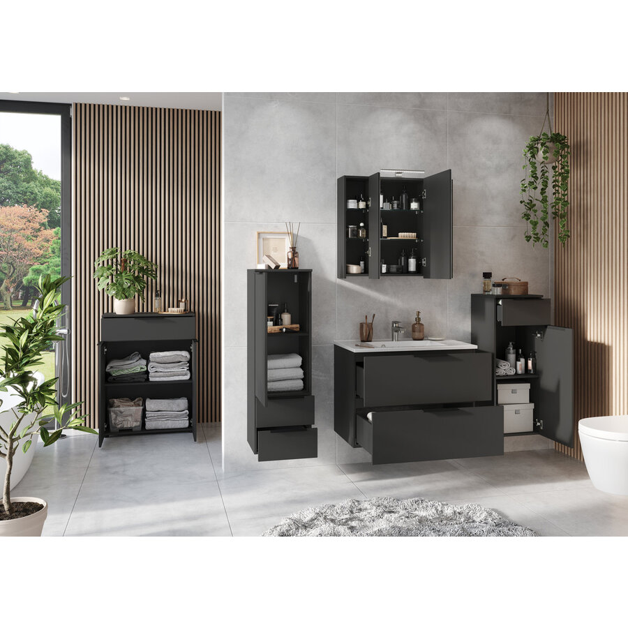 Crandon Grafiet Badkamerkast Large