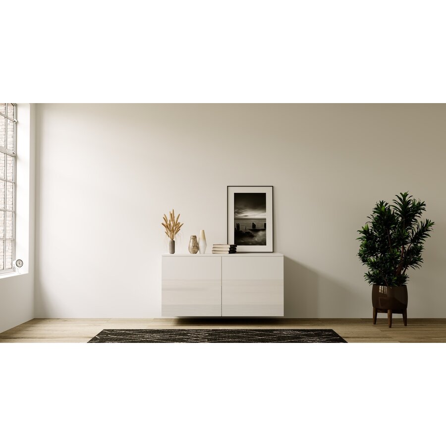 Neve Alpine Wit 120 cm Zwevend Dressoir Neve Alpine Wit 120 cm Zwevend Dressoir