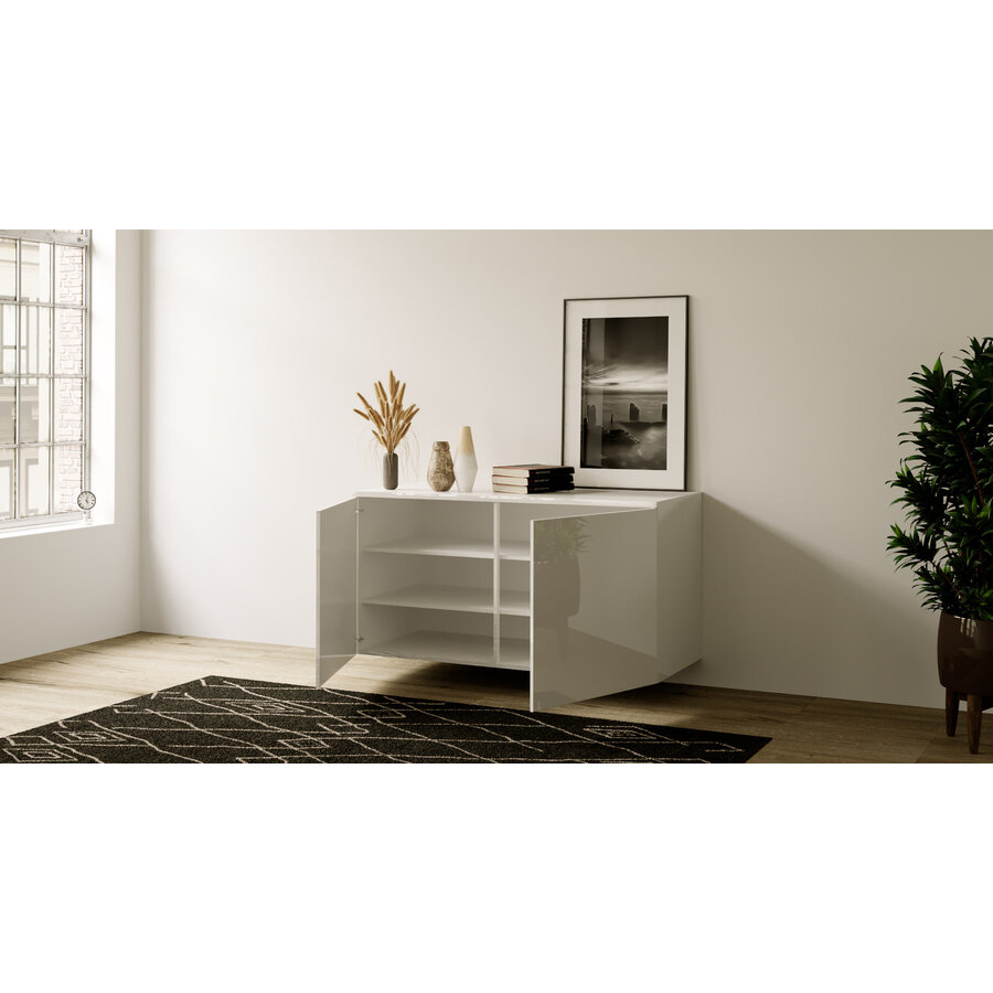 Neve Alpine Wit 120 cm Zwevend Dressoir Neve Alpine Wit 120 cm Zwevend Dressoir