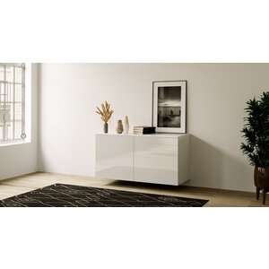 Artego Design Neve Hoogglans Alpine Wit 120 cm Zwevend Dressoir
