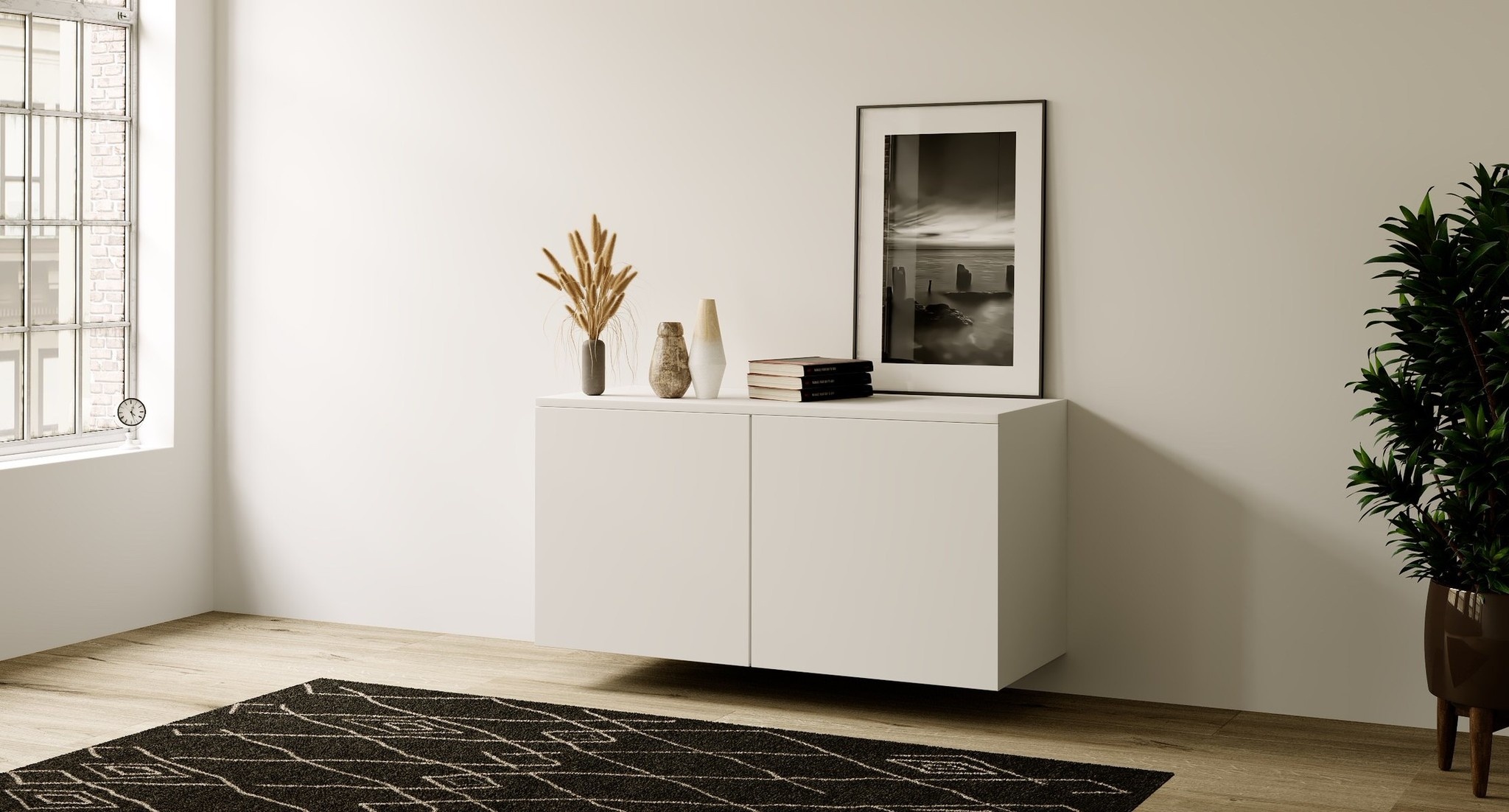 Artego Design Neve Alpine Wit 120 cm Zwevend Dressoir