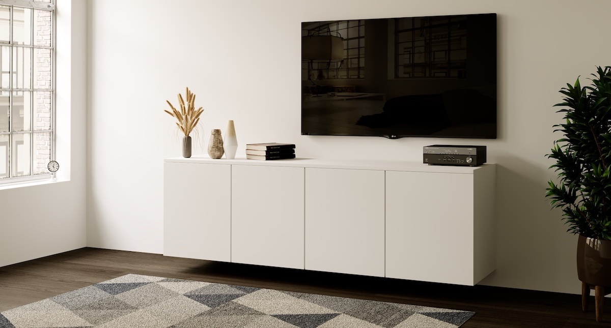 Artego Design Neve Alpine Wit 240 cm Zwevend Dressoir