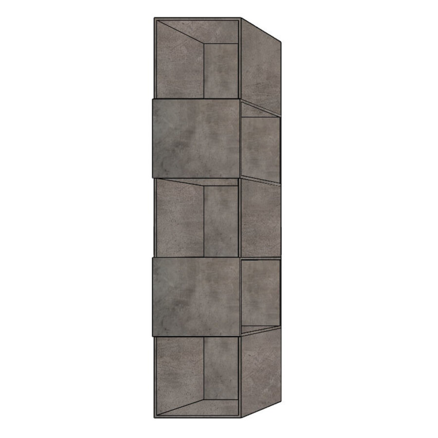 Bex TV-wandmeubel 5 Wit / Beton