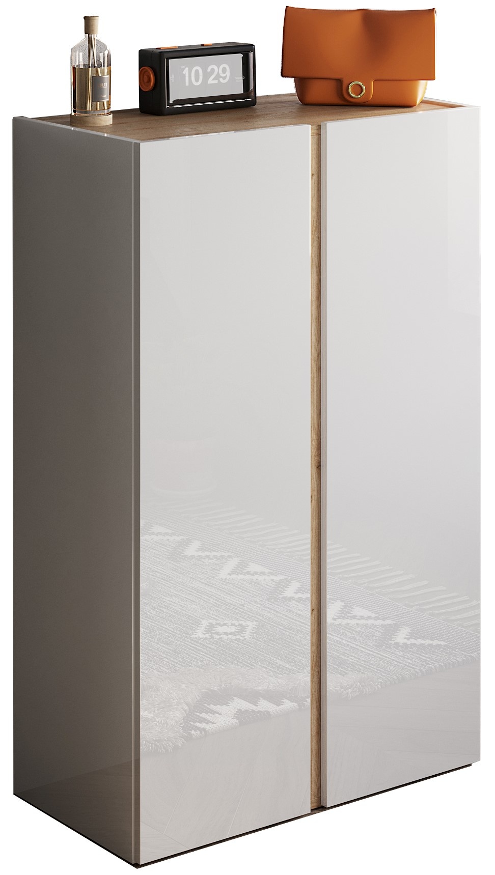 Benvenuto Design Frame Hoogglans Wit / Kadiz Schoenenkast 2-Deuren