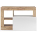 Benvenuto Design Hamburg Hoogglans Wit / Kadiz Eiken Halbank