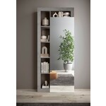 Benvenuto Design Hamburg Hoogglans Wit / Beton Halkast met Spiegel Benvenuto Design Hamburg Hoogglans Wit / Beton Halkast met Spiegel