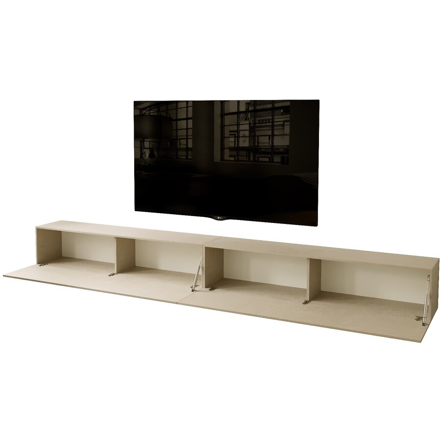 Enzo Horizontaal Wandmeubel 276 cm met Kader Argilla Enzo Horizontaal Wandmeubel 276 cm met Kader Argilla