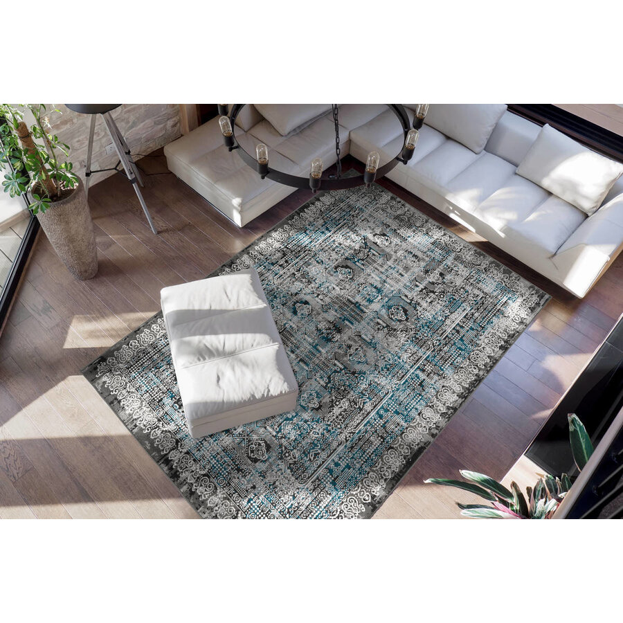 Ariya 200 x 290 cm Vloerkleed Blauw Ariya 200 x 290 cm Vloerkleed Blauw