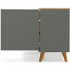 Amelia Mistig Groen / Eiken Dressoir 3-Lades 1-Deur