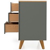 Amelia Mistig Groen / Eiken Dressoir 3-Lades 1-Deur