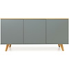 Amelia Mistig Groen / Eiken Dressoir 3-Deuren