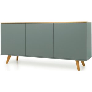 Tenzo Amelia Mistig Groen / Eiken Dressoir 3-Deuren