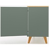 Amelia Mistig Groen / Eiken Dressoir 3-Deuren