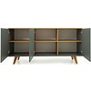 Amelia Mistig Groen / Eiken Dressoir 3-Deuren